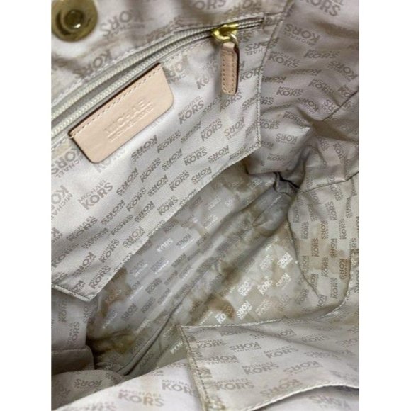 michael kors shopping xl fabric pink canvas tote - Picture 7 of 8